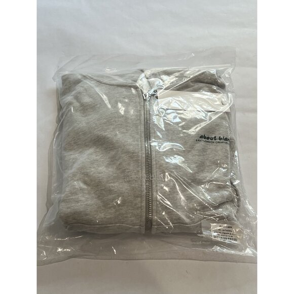 About Blank Zev Zip Hoodie in Grey Marl Epsom Green - Picture 3 of 6